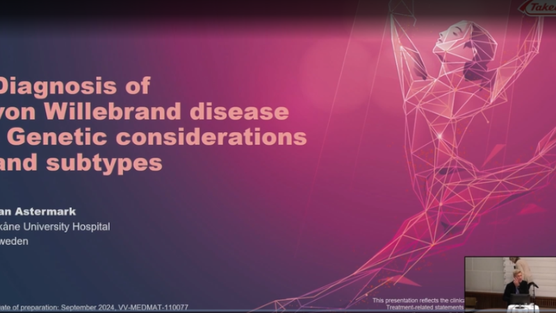 Diagnosis of von Willebrand disease, NordCoag 2024