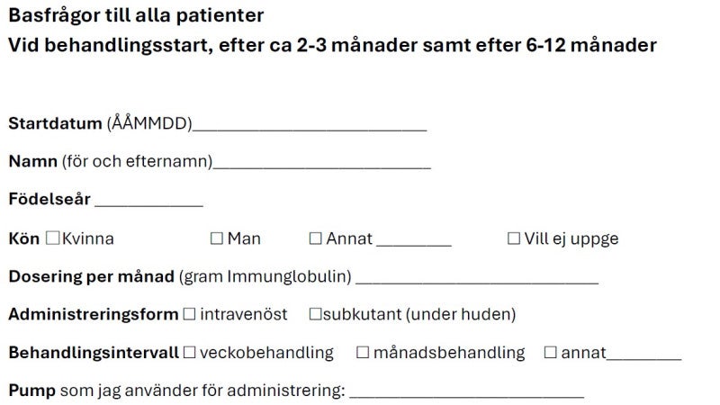 Urvärderingsformulär med frågor
